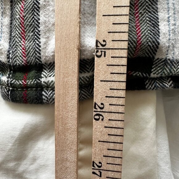 Arizona Plaid Flannel Shacket w/Corduroy Collar Zip Front White/Green/Red/Black - Picture 8 of 10